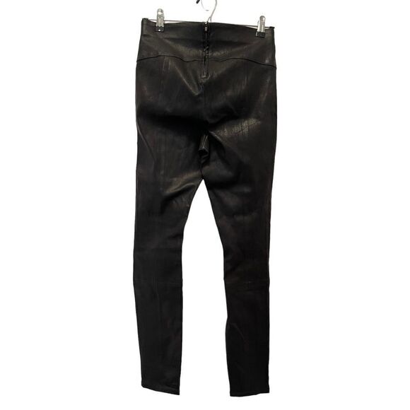 Veronica Beard Indy Lamb leather Black Leggings - Picture 10 of 11